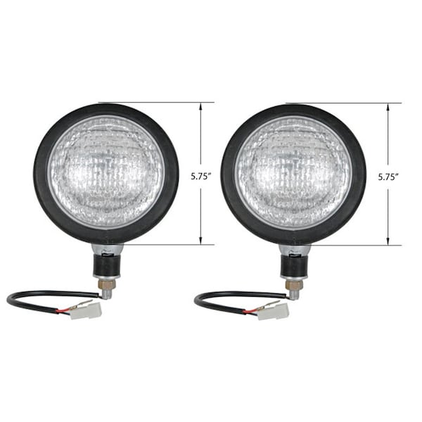 Aic Replacement Parts 12V Steel Body Headlight Pair 55Watt Fits FARMALL 706 756 806 856 1206 1256 1456 L525HG12V_x2 - main